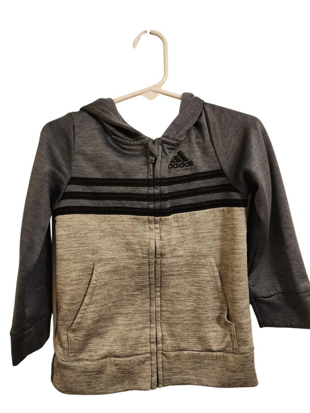 Adidas Hooded Zip Up Jacket 3T Boys